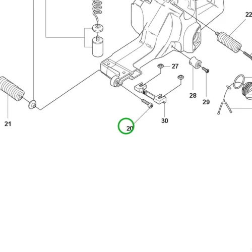 Husqvarna fogantyúcsavar K 1 PACE, K 770, K 1270, K 2500 vágógéphez robbantott ábra