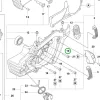 Husqvarna acél forgattyúház csavar 564 XP, 592 XP, 585 láncfűrészhez robbantott ábra