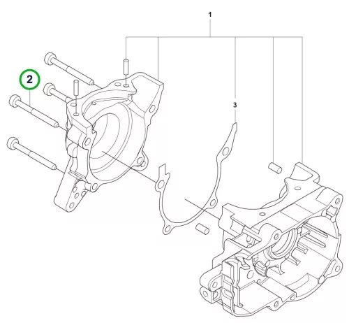 Husqvarna forgattyúház csavar Torx M5x49 590BTS lombfúvóhoz robbantott ábra