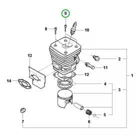 Husqvarna hengercsavar UNC 1/4" x 40 395 XP láncfűrészhez robbantott ábra