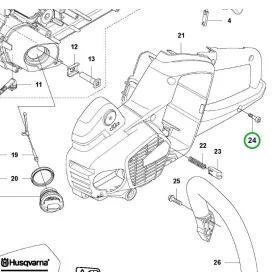 Husqvarna forgattyúház csavar 330i, 535i XP láncfűrészhez robbantott ábra