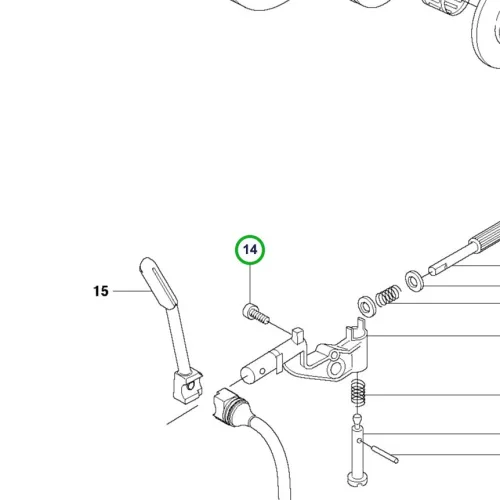 Husqvarna forgattyúház csavar 346 XP, 353, 455 Rancher láncfűrészhez robbantott ábra
