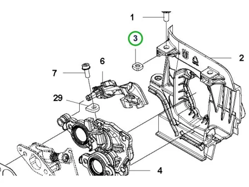 Husqvarna M5 anya karburátorhoz 545RXT, 555RXT, 555FXT fűkaszához robbantott ábra