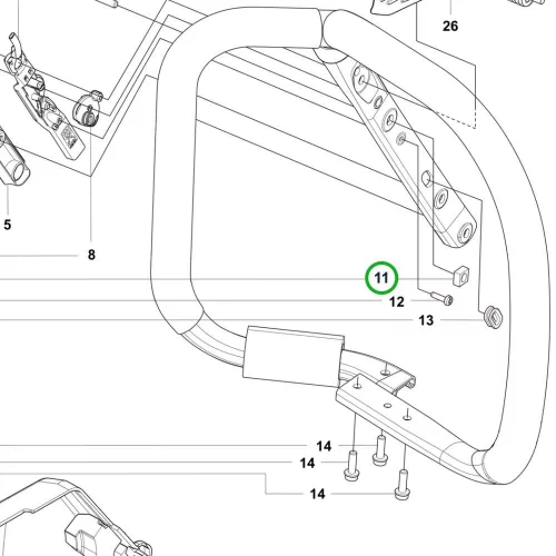 Husqvarna markolat rögzítő anya 572 XP láncfűrészhez robbantott ábra