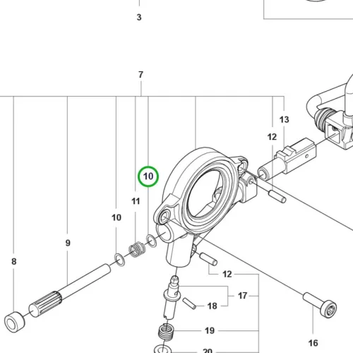 Husqvarna olajpumpa alátét 545 Mark II, 550 XP Mark II láncfűrészhez robbantott ábra