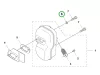 Husqvarna biztosító alátét 5.4x9x1.8 545RX, 545FR fűkaszához robbantott ábra