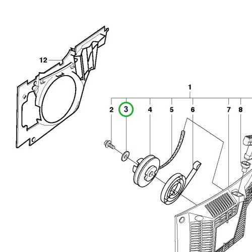Husqvarna berántó alátét 3120 XP, 395 XP láncfűrészhez robbantott ábra