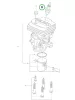 Husqvarna gyújtógyertya NGK BPMR7A 135 Mark II, 435, 440 láncfűrészhez robbantott ábra