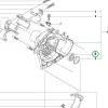 Husqvarna főtengely golyóscsapágy 327Rx, 327RDx fűkaszához robbantott ábra