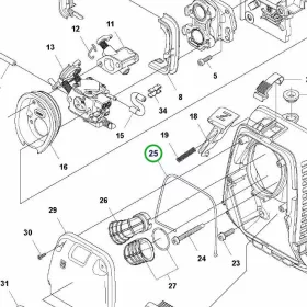Husqvarna O gyűrű szívócső csatlakozáshoz 545RX, 545FR fűkaszához robbantott ábra