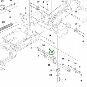 Husqvarna vállas anya Cobra vágóasztal emelés R 418TsX AWD riderhez robbantott ábra