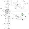 Husqvarna dugattyúgyűrű 1 db 246, 340, 345, 350 láncfűrészhez robbantott ábra