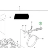 Husqvarna láncfékrugó 445 II, 450 II láncfűrészhez robbantott ábra