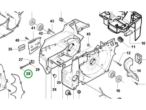 Husqvarna kilincscsavar 395 XP láncfűrészhez robbantott ábra