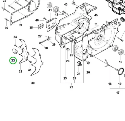 Husqvarna láncfogó komplett 395 XP láncfűrészhez robbantott ábra