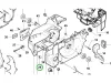 Husqvarna felfogógumi forgattyúház 395 XP láncfűrészhez robbantott ábra