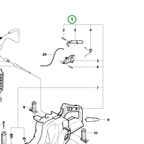 Husqvarna üzemanyagtartály rövid szellőzéssel 395 XP láncfűrészhez robbantott ábra