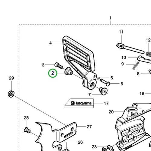 Husqvarna láncfék tengely 3120 XP, 395 XP láncfűrészhez robbantott ábra