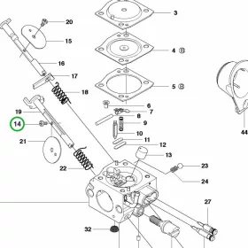 Husqvarna karburátor csavar 346 XP, 353, 576 XP láncfűrészhez robbantott ábra