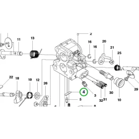Husqvarna karburátor Welch záródugó 445 II, 450 II láncfűrészhez robbantott ábra