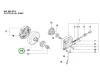 Husqvarna kuplungdob peremes .404" 7 fogas 395 XP láncfűrészhez robbantott ábra