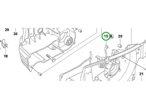 Husqvarna forgattyúház tömítés 365, 372 XP láncfűrészhez robbantott ábra