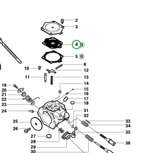 Husqvarna karburátor tömítés 3120 XP láncfűrészhez robbantott ábra