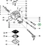 Husqvarna karburátor alapjárati csavar 3120 XP láncfűrészhez robbantott ábra