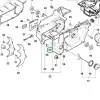 Husqvarna tanklevegőztető komplett forgattyúház 395 XP láncfűrészhez robbantott ábra