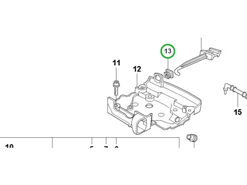 Husqvarna forgattyúház persely 365, 372 XP, 390 XP láncfűrészhez robbantott ábra