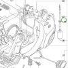 Husqvarna tankdugó benzincső persely 240, 254, 257 láncfűrészhez robbantott ábra