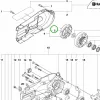 Husqvarna kuplungrugó 268, 362 XP, 371 XP láncfűrészhez robbantott ábra