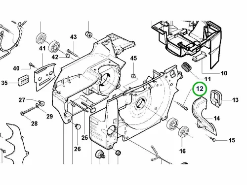 Husqvarna forgattyúházcsavar M5x20 limiteres 395 XP láncfűrészhez robbantott ábra