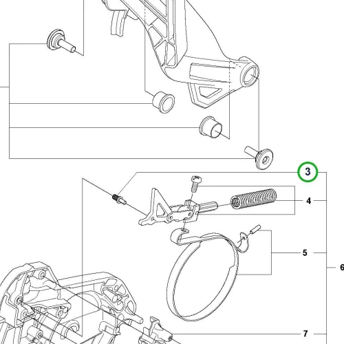 Husqvarna csap 545 Mark II, 550 XP Mark II láncfűrészhez robbantott ábra