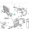 Husqvarna láncfék csapszeg 3120 XP, 395 XP láncfűrészhez robbantott ábra