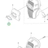 Husqvarna kipufogó tömítés 555RXT, 555FXT fűkaszához robbantott ábra