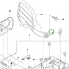 Husqvarna gumielem támasz 435, 445, 545, 560 XP láncfűrészhez robbantott ábra