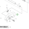 Husqvarna csőfoglalat 525iLXT, 525LK szegélyvágóhoz robbantott ábra