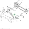 Husqvarna gázkarbillentyű 525LK, 535RXT fűkaszához robbantott ábra