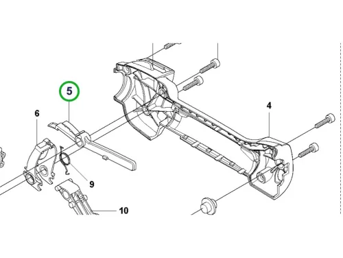 Husqvarna gázkarbiztosító 525LK, 535RXT fűkaszához robbantott ábra