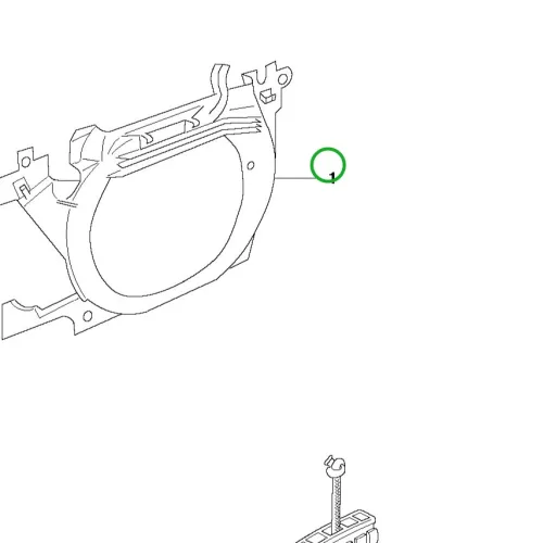 Husqvarna légterelő lemez 340, 345, 350 láncfűrészhez robbantott ábra