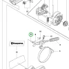 Husqvarna betét kuplungfedélhez 440 II, 450 II láncfűrészhez robbantott ábra