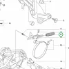 Husqvarna láncfék fékrugó 550 XP, 545, 555, 560 XP láncfűrészhez robbantott ábra