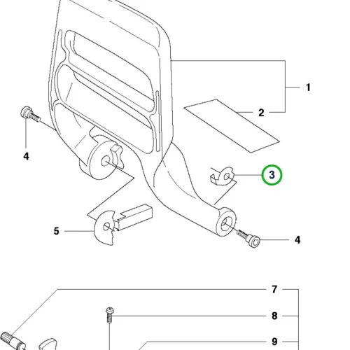 Husqvarna alátét kuplungfedélhez 346 XP, 353 láncfűrészhez robbantott ábra