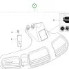 Husqvarna szórásvédő 500 mm 545RX, 545FR fűkaszához robbantott ábra