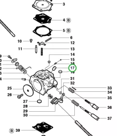 Husqvarna szívótorok komplett 3120 XP láncfűrészhez robbantott ábra