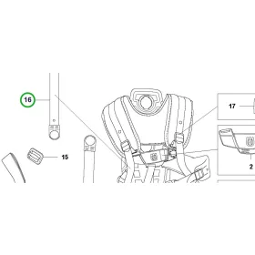 Husqvarna heveder húzószíj narancs 545RX, 545FR fűkaszához robbantott ábra