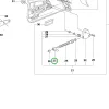 Husqvarna kuplungfedél kilincs 365, 372 XP, 576 XP láncfűrészhez robbantott ábra