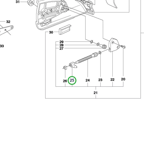 Husqvarna kuplungfedél kilincs 365, 372 XP, 576 XP láncfűrészhez robbantott ábra