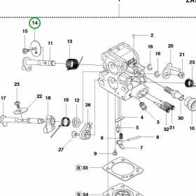Husqvarna karburátor szelep 14. pozíció 435 II, 440 II láncfűrészhez robbantott ábra